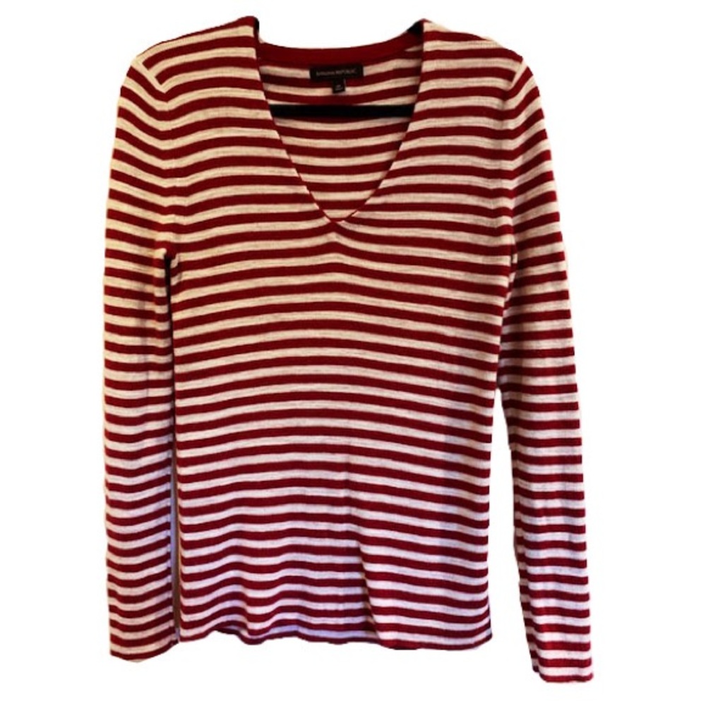 Striped V-Neck Sweater